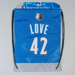 Vak Gymsack NBA Minnesota Timberwolves - Kevin Love Nr. 42 Drawstring Backpack modrý