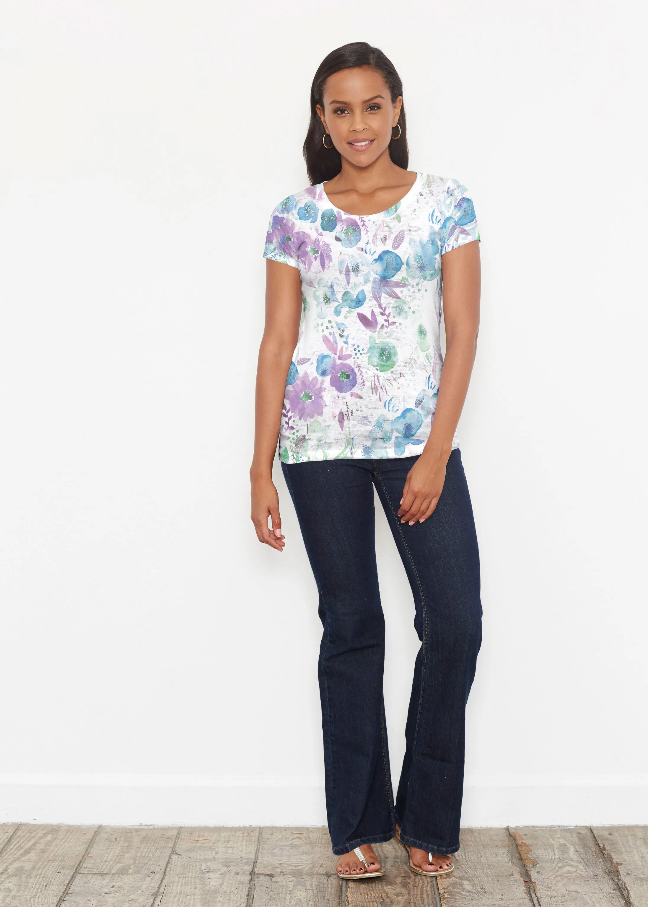Violet (16228) ~ Short Sleeve Scoop Shirt