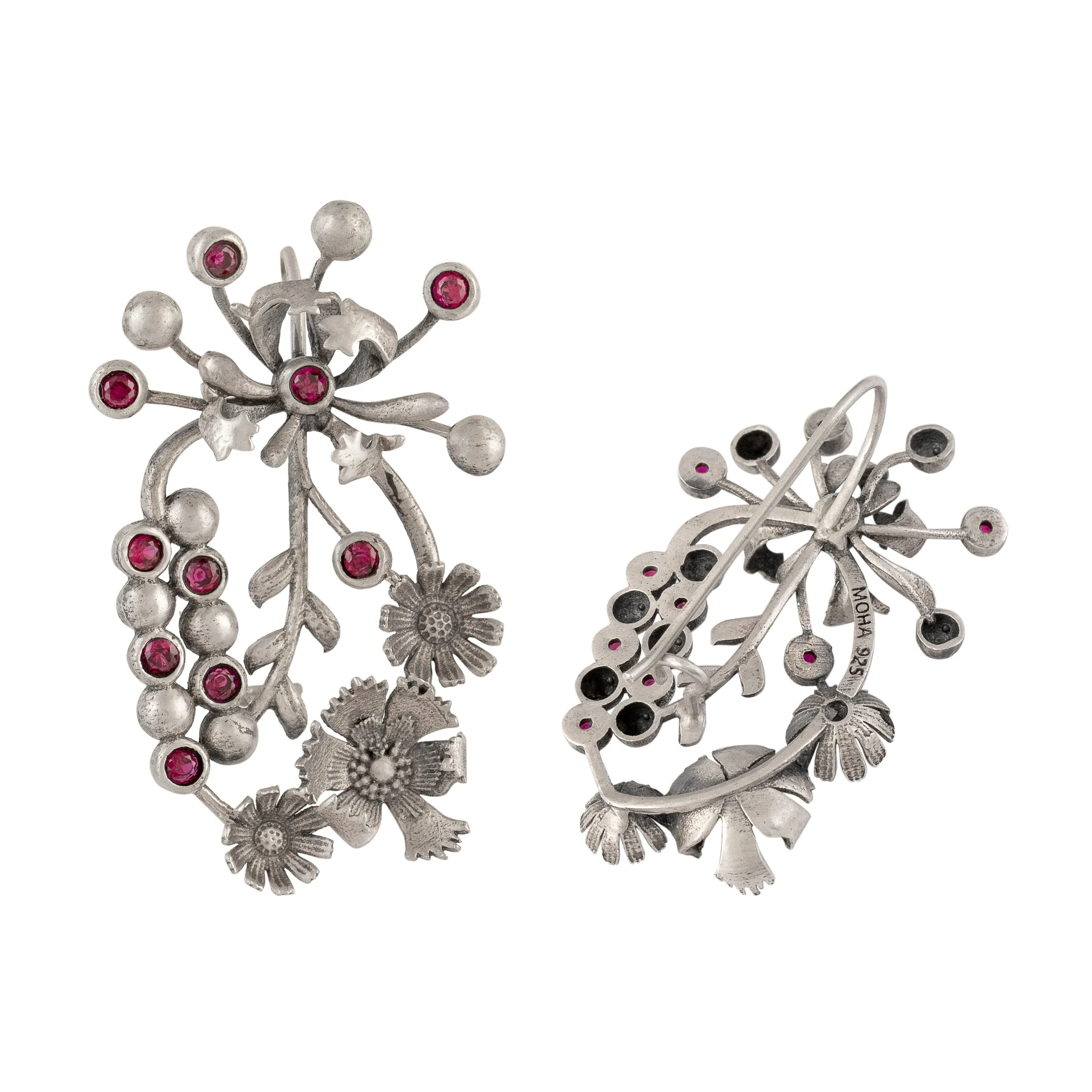 William Morris - Compton Blooming Silver Earrings by Moha
