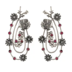 William Morris - Compton Garland Silver Earrings by Moha